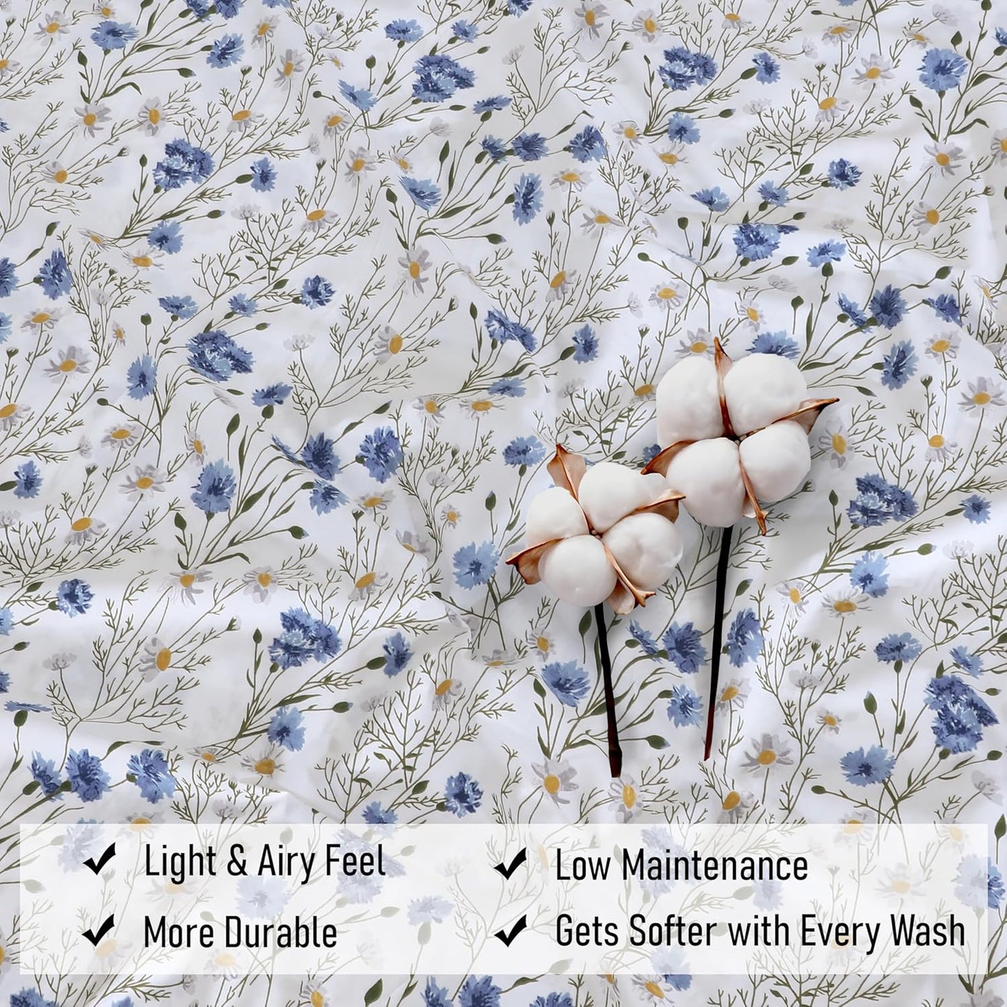 100% Cotton Sheets 4-Piece Set