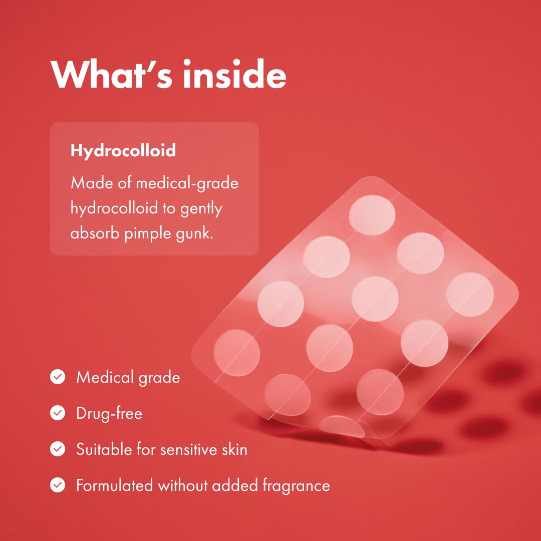 Acne Pimple Patches for Face, Shrinking Zits & Whiteheads in 1 Use, Nighttime Spot Pimple Stickers for Face, 36 Count