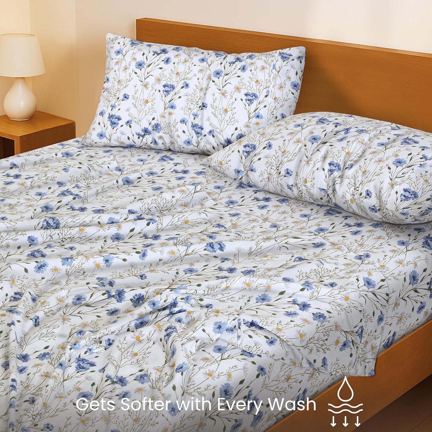100% Cotton Sheets 4-Piece Set