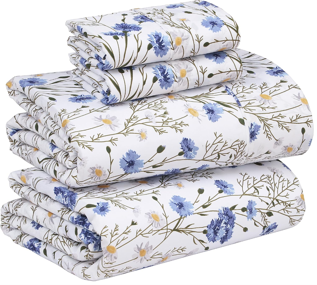 100% Cotton Sheets 4-Piece Set