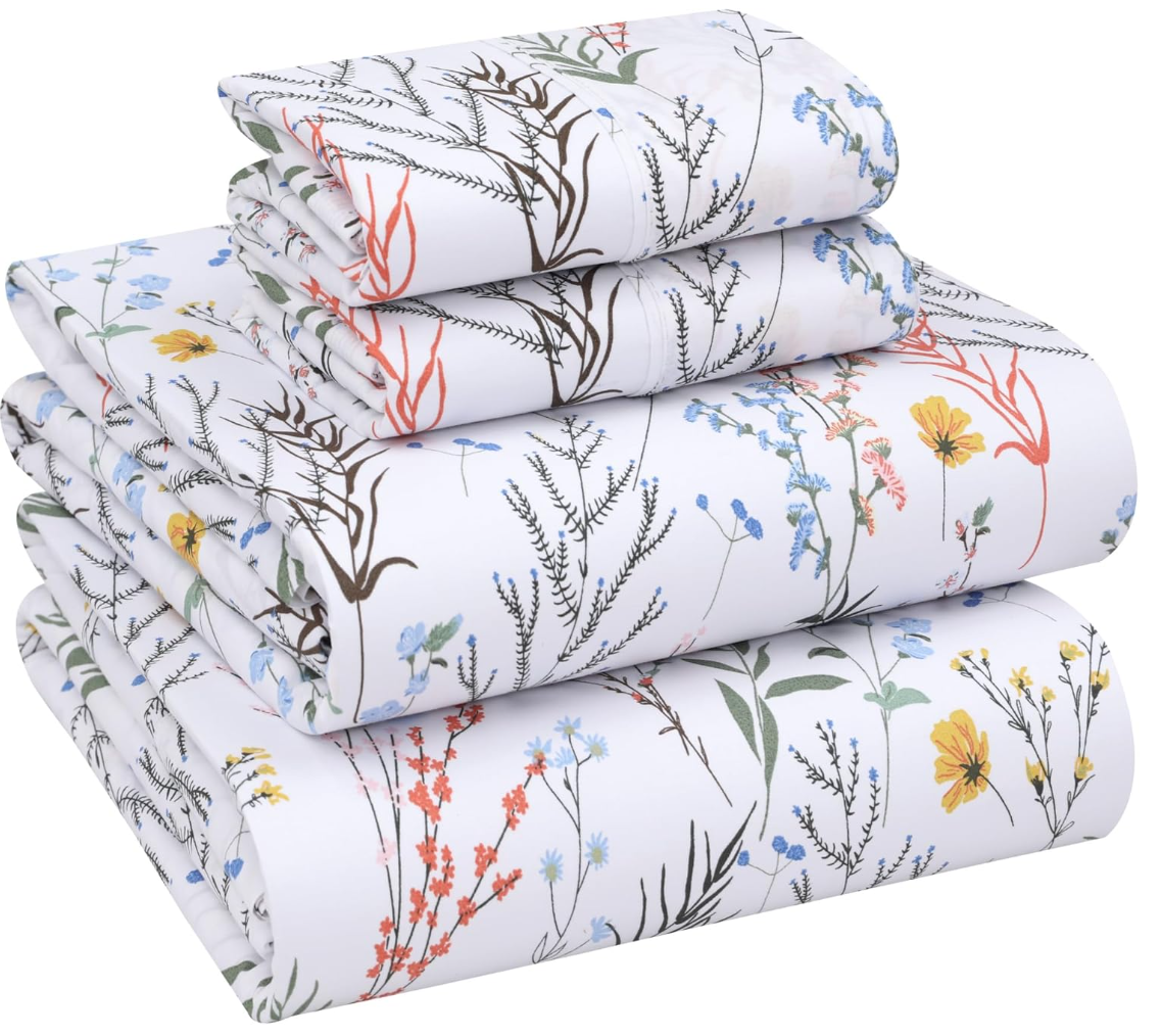100% Cotton Sheets 4-Piece Set