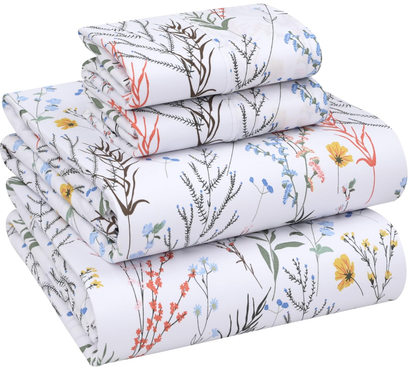 100% Cotton Sheets 4-Piece Set